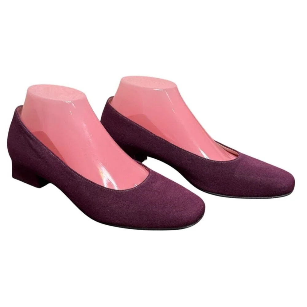 Naturalizer Women's Suede Wine Colored Block Heel Size 8M